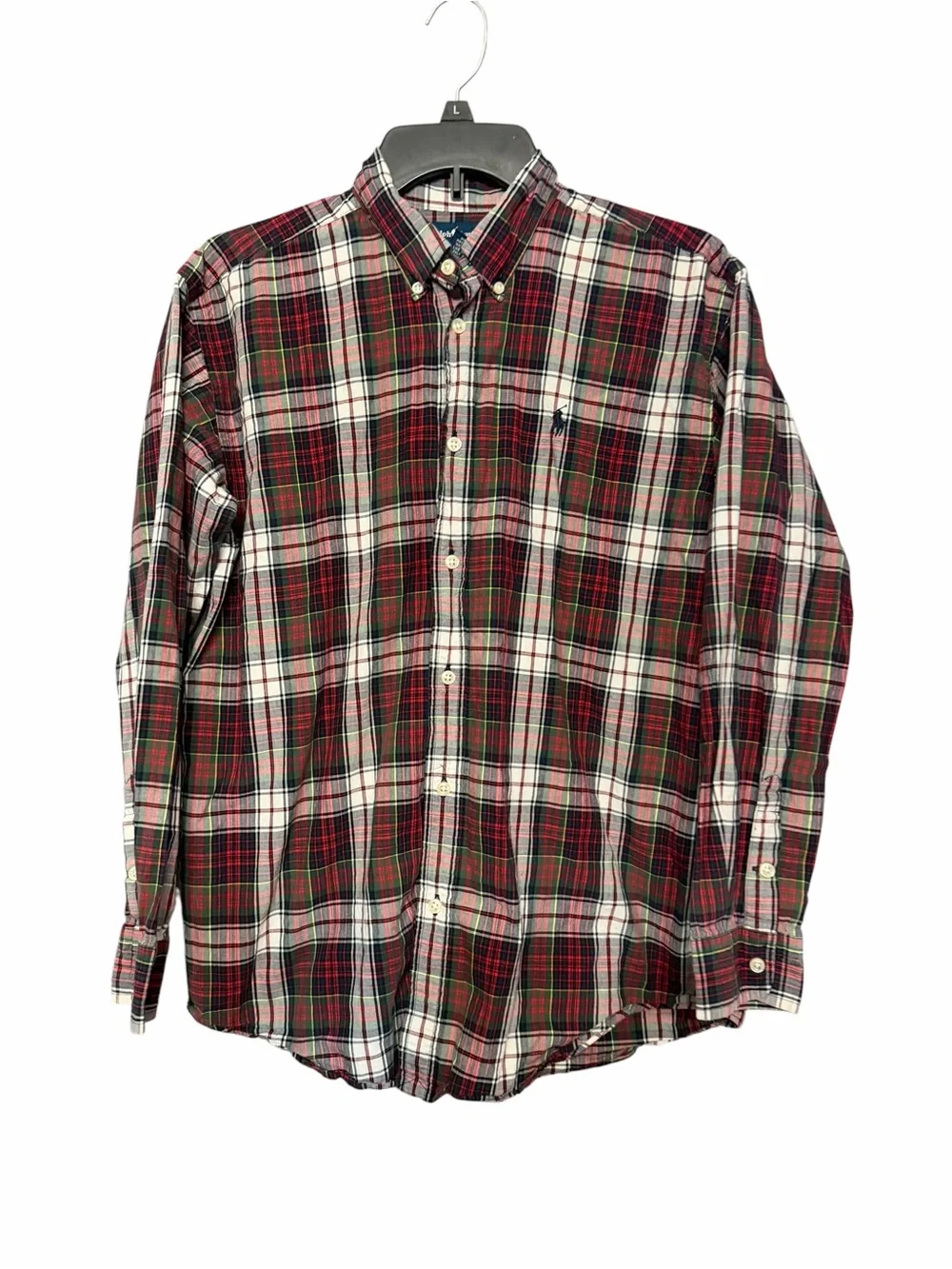 Ralph Lauren Men’s Red Plaid Button-Up Shirt